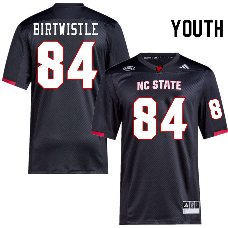 Youth #84 Charlie Birtwistle NC State Wolfpack College Football Jerseys Stitched-Black